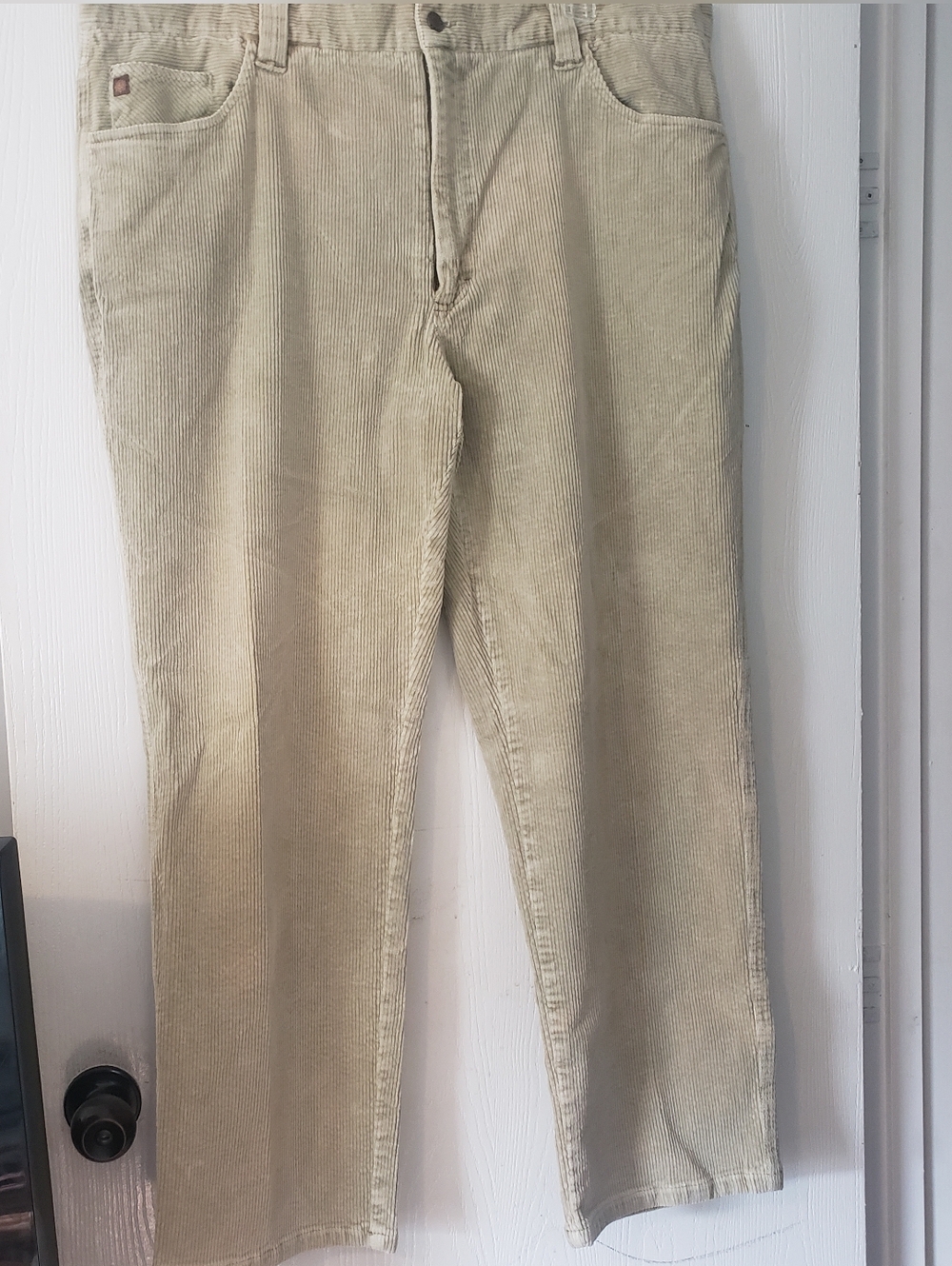 Men's The Territory Ahead Brand Corduroy Pants Cream/beige Color Size 42×30